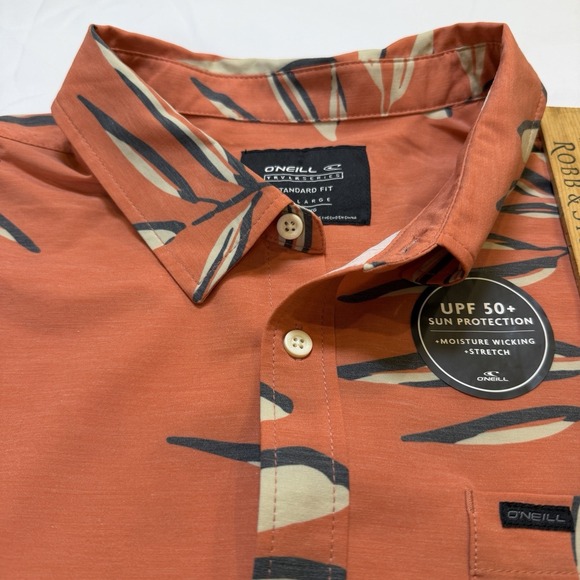 O'Neill Trvlr series 2XL UPF 50+ Short Sleeve Shirt Moisture Wicking Stretch NWT - Picture 2 of 15